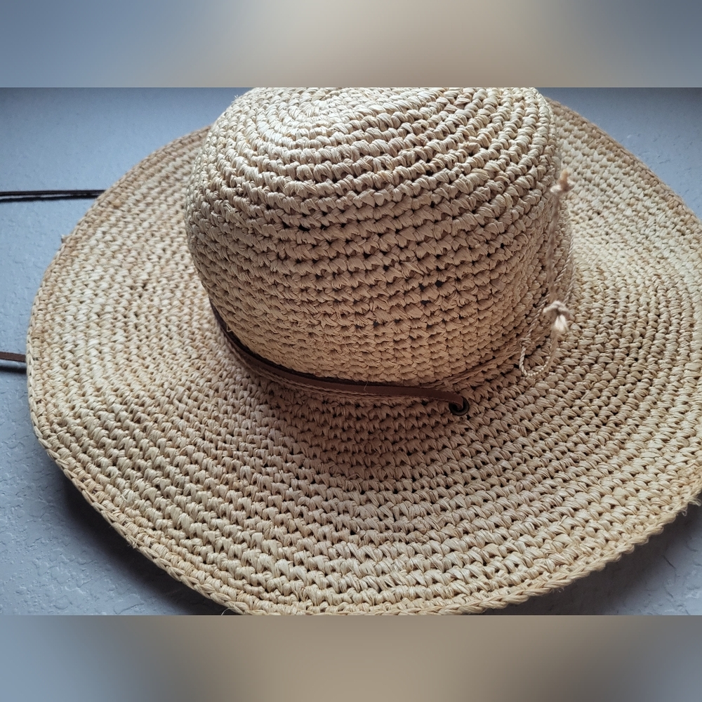 Scala Big Brim Natural Rafia Hat - Picture 11 of 11